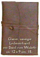 Notizbcher - Notizbuch Amalfi Ledereinband gewickelt